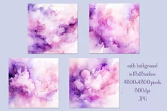 Valentine's Day, Pink & Purple Watercolor Backgrounds, s5 Product Image 2