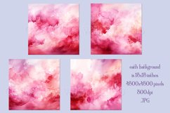 Valentine&#039;s Day, Pink Graidents Watercolor Backgrounds, s1 Product Image 2