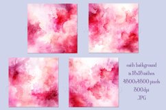Valentine&#039;s Day, Pink Graidents Watercolor Backgrounds, s6 Product Image 2