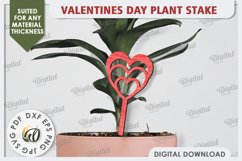 Valentine&#039;s Day Plant Stake Laser Cut. Valentine Heart SVG Product Image 1
