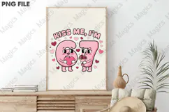 Valentines Day Png Kiss Me I'm 6 7 PNG Product Image 3