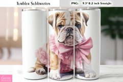 3d Dog Tumbler Wrap|Valentines Day Dog Design Product Image 1