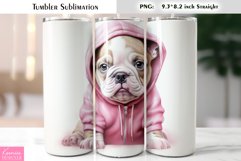 Watercolor Cartoon Puppy Tumbler Wrap|Valentines Day Product Image 1