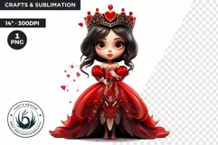 Valentine's day Sublimation - Queen of Heart Clipart Product Image 1