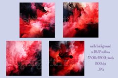 Valentine&#039;s Day, Red &amp; Black Watercolor Backgrounds, s1 Product Image 2
