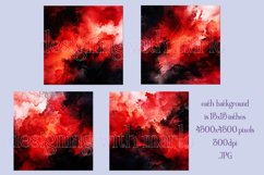 Valentine&#039;s Day, Red &amp; Black Watercolor Backgrounds, s2 Product Image 2