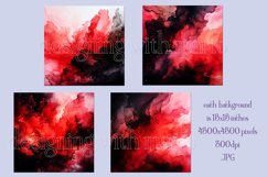 Valentine&#039;s Day, Red &amp; Black Watercolor Backgrounds, s3 Product Image 2