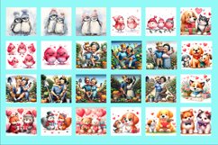Valentines Day Square Coaster |Cute animals, animal Product Image 5
