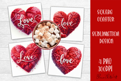Valentines Day square coasters|love funny animal sublimation Product Image 1