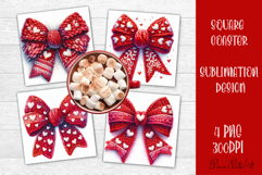 Valentines Day square coasters|love funny animal sublimation Product Image 1