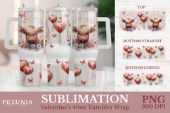Valentines Day Sublimation tumbler wrap design being used as a 40 oz tumbler wrap print