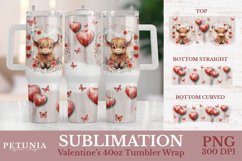 Valentines Day Sublimation tumbler wrap design being used as a 40 oz tumbler wrap print