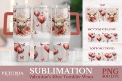 Valentines Day Sublimation tumbler wrap design being used as a 40 oz tumbler wrap print