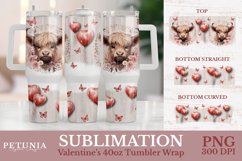 Valentines Day Sublimation tumbler wrap design being used as a 40 oz tumbler wrap print