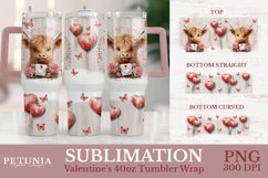 Valentines Day Sublimation tumbler wrap design being used as a 40 oz tumbler wrap print