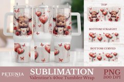 Valentines Day Sublimation tumbler wrap design being used as a 40 oz tumbler wrap print