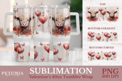 Valentines Day Sublimation tumbler wrap design being used as a 40 oz tumbler wrap print