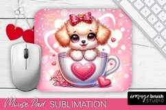 Valentines Day Sublimation Design - Valentine Dog Mousepad