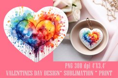 Valentines Day Sublimation Keychains PNG Product Image 1