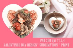 Valentines Day Sublimation Keychains PNG Product Image 1
