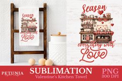 valentines day sublimation transparent design being used as a valentines day sublimation kitchen towel print