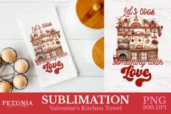 valentines day sublimation transparent design being used as a valentines day sublimation kitchen towel print