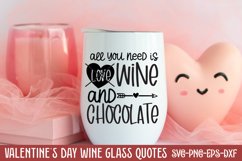 All you need is love wine and chocolate SVG Product Image 1