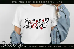 Valentine's Day SVG PNG EPS DXF Love Heart SVG for Cricut Product Image 1