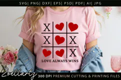Valentines Day SVG Cut File Love Wins SVG PNG Couple T-shirt Product Image 1