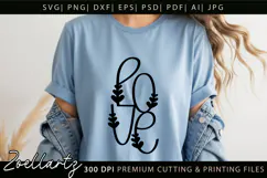Love Heart Couple T-shirt Design Valentines Day SVG Cut File Product Image 4