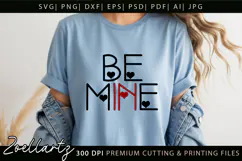Valentine's Day Be Mine SVG Valentine Love Heart T-shirt Mug Product Image 2