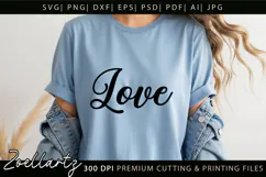 Valentine's Day SVG Love Hearts Couple T-shirt Mug Designs Product Image 1