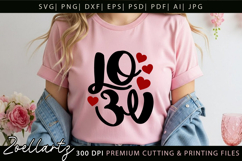 Love Heart SVG PNG EPS DXF Valentines Day T-shirt Mug Design Product Image 2