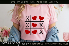 Valentine Tic Tac Toe SVG Cut File Love Heart SVG for Cricut Product Image 1