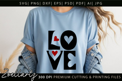 Valentine's Day SVG PNG EPS DXF Love Heart SVG for Cricut Product Image 1