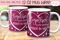 Valentine's Day SVG for 12oz mugs infusible ink Product Image 1