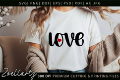 Valentine's Day SVG PNG EPS DXF Love Heart SVG for Cricut Product Image 1