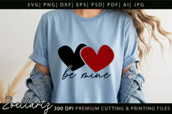 Valentine's Day Be Mine SVG Valentine Love Heart T-shirt Mug Product Image 3