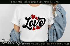Valentine's Day SVG PNG EPS DXF Love Heart SVG for Cricut Product Image 1