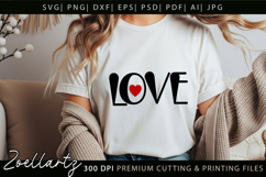 Valentine's Day SVG PNG EPS DXF Love Heart SVG for Cricut Product Image 1