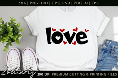 Valentine's Day SVG PNG EPS DXF Love Heart SVG for Cricut Product Image 1