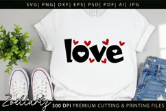 Valentine's Day SVG PNG EPS DXF Love Heart SVG for Cricut Product Image 1