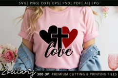 Valentine's Day SVG for Cricut Love Heart Cross Jesus Faith Product Image 4