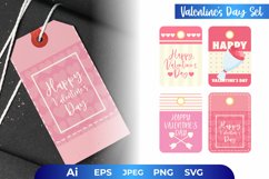Happy Valentine's Day Lovely Gift Tag Set Product Image 1