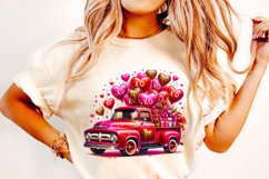 Valentines Day Truck PNG, Valentine Sublimation PNG, Love Product Image 2