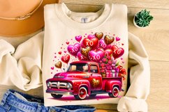 Valentines Day Truck PNG, Valentine Sublimation PNG, Love Product Image 1