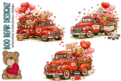 Valentines Day Truck Clipart Product Image 1