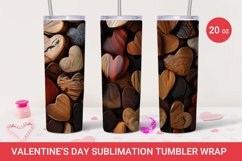 Valentines day tumbler, heart tumbler wrap Product Image 1