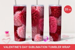 Valentines day sublimation tumbler wrap, heart tumbler Product Image 1