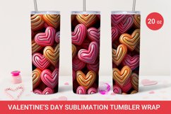 Valentines day tumbler, 3d Heart tumbler Product Image 1